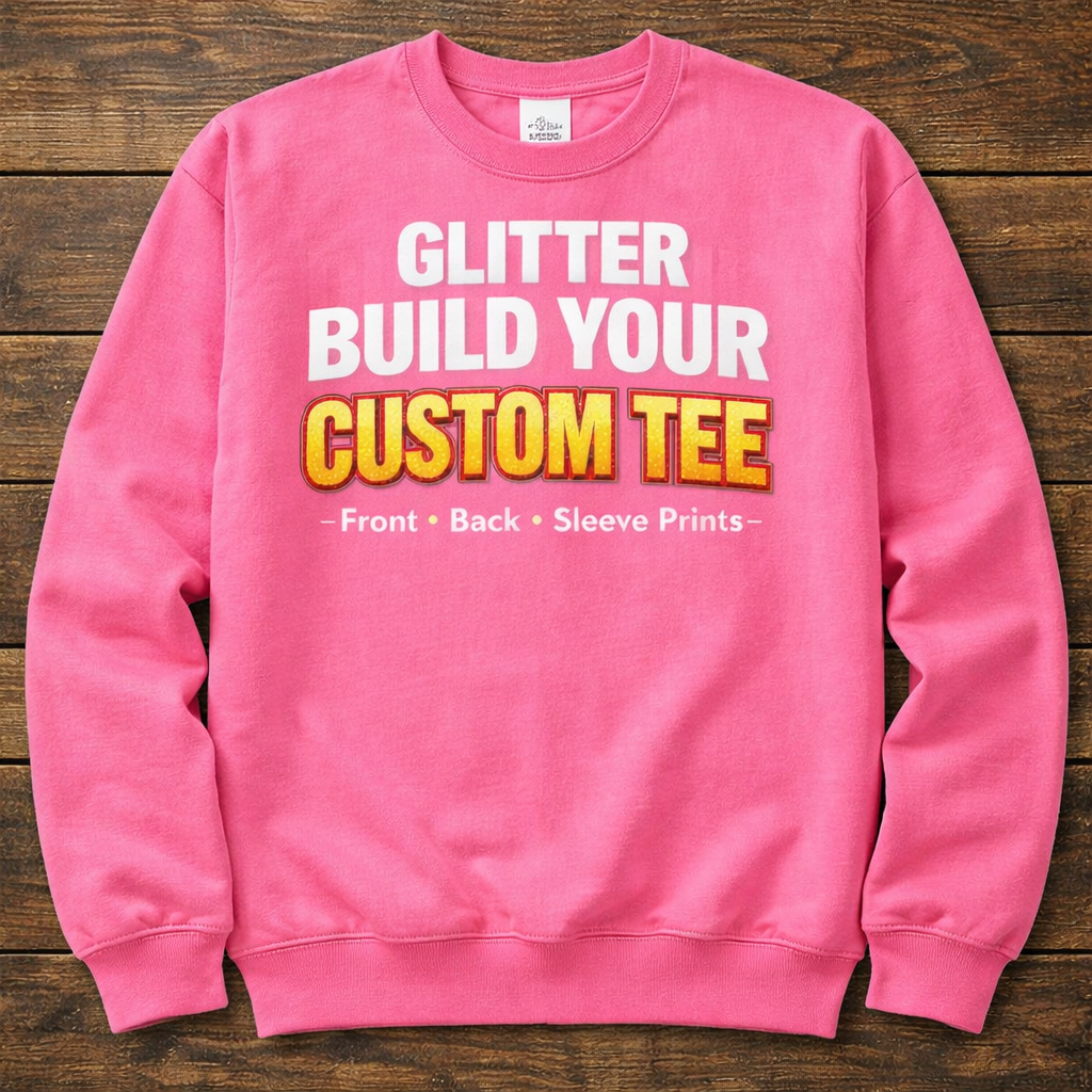Custom Glitter Crewneck – Choose Your Style | UBD