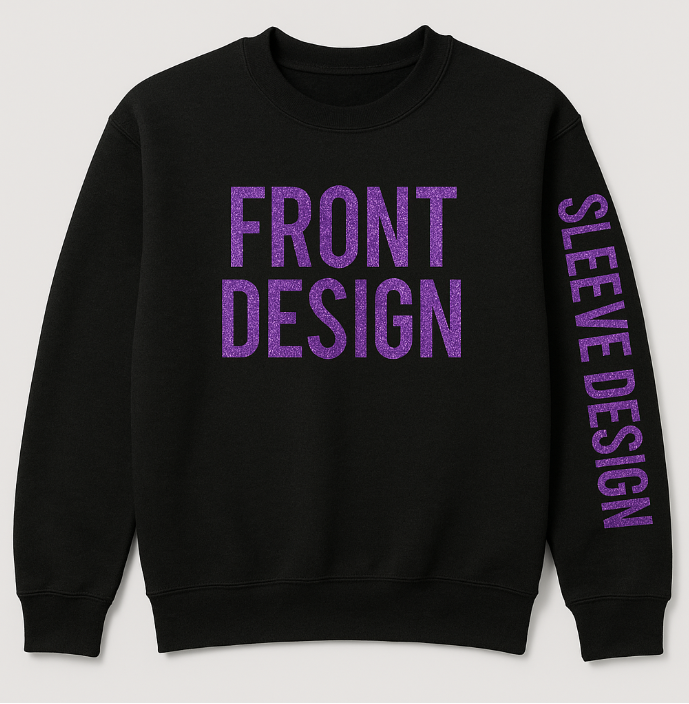 Custom Youth Glitter Crewneck – Choose Your Style | UBD